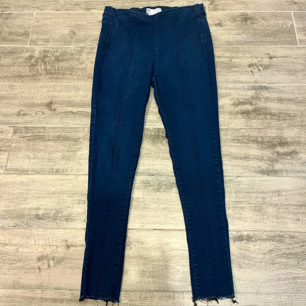 Free People Jeans 28 61855-16515125 Elastic Waist Pull On Skinny High Waist‎